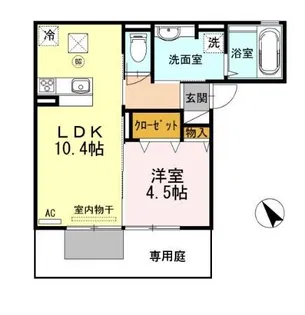 グランアヴァンティII A棟【1階】の間取り