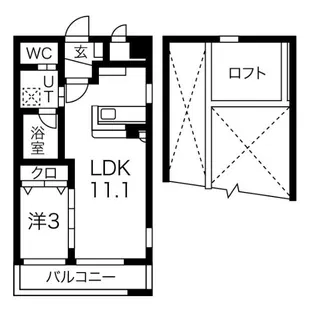アルファパル大喜新町【6階】の間取り