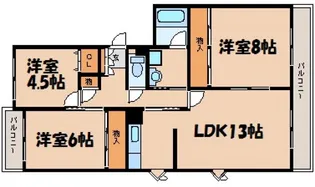 サニーフォート中野【2階】の間取り