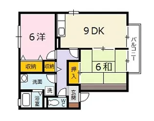 広島県広島市安佐北区亀山1【アパート】の間取り
