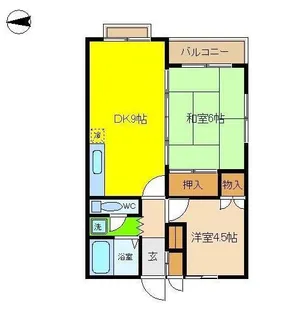サンライズ弥六内【2階】の間取り