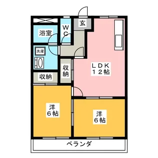バンティアン【1階】の間取り
