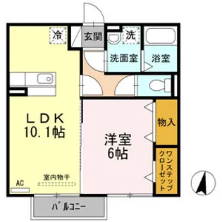 ソレイユIIB【1階】の間取り