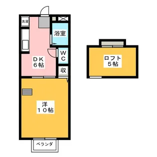 ブランドール冨士I【2階】の間取り