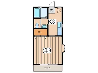 ハッピータチバナ【1階】の間取り
