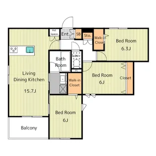 le lien滝子【2階】の間取り