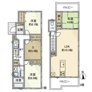 東京都練馬区関町北3【一戸建】の間取り