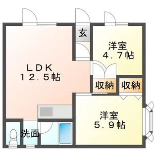 ブランドK7【2階】の間取り