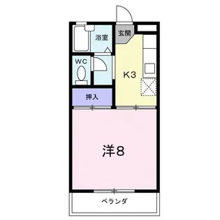 コーポきいちご【2階】の間取り