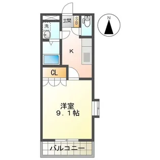 サンハイツ【2階】の間取り