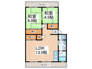 前川ハイツ【1階】の間取り
