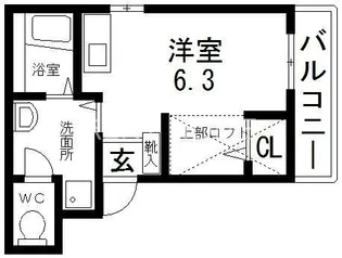 キオズ布施足代北【2階】の間取り