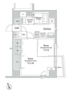 TRACK向ヶ丘遊園【9階】の間取り