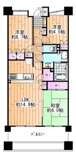 B’sタワー橋本East【18階】の間取り