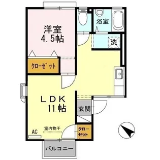 ボヌールM【2階】の間取り