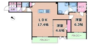 ハムステッドアレー【2階】の間取り