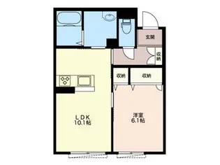 ルーシーエメラルド(安堀町)【2階】の間取り