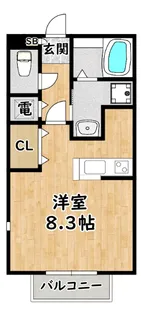 パナプレイス姫島【1階】の間取り