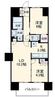 BLESS宮崎台【12階】の間取り