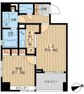 東京都品川区平塚1【マンション】の間取り
