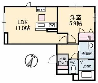 そよかぜK&K【3階】の間取り