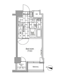 パークハビオ日本橋蛎殻町【5階】の間取り