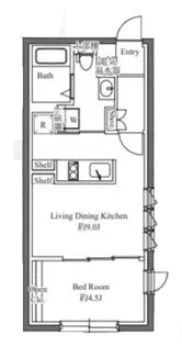 CASA GRAZIE門前仲町【2階】の間取り