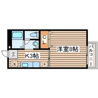 ドミールつかさA【1階】の間取り