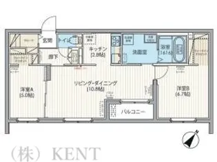 エフュート宮の沢【1階】の間取り