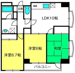 レジデンス大宮【6階】の間取り