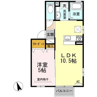 新潟県長岡市宮内町【アパート】の間取り