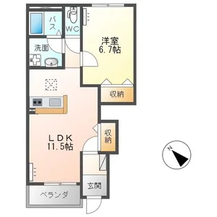 茨城県ひたちなか市大字東石川【アパート】の間取り