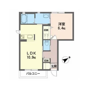 シャーメゾンコトンB【1階】の間取り