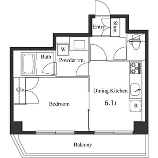 プライマル小石川【6階】の間取り