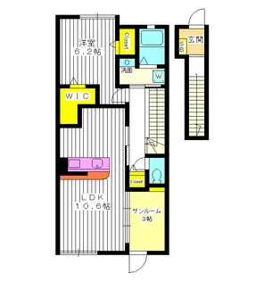 東京都練馬区谷原1【アパート】の間取り