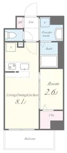 福岡県福岡市中央区天神5【マンション】の間取り