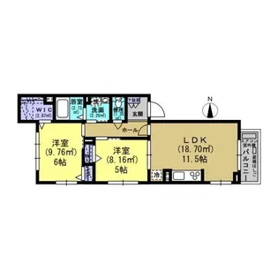 クラッセ新城【3階】の間取り