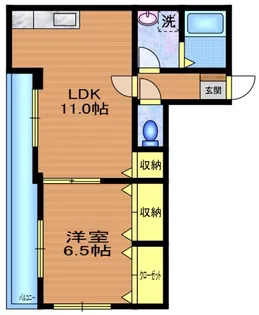 ルーエ白鷺【1階】の間取り