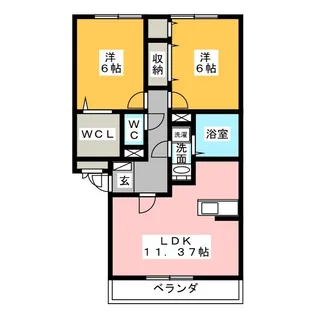 プレミール上野 A【3階】の間取り