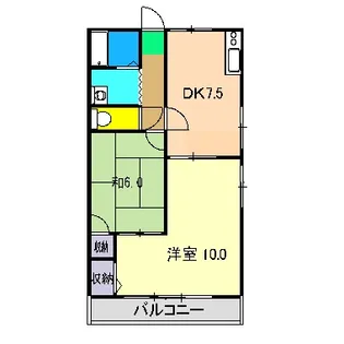 シティハイム種崎【1階】の間取り