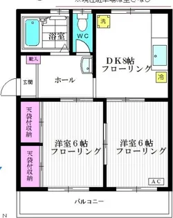ラビアン花小金井【3階】の間取り