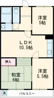 第二日高ハイツ【1階】の間取り