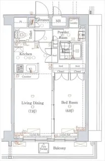 東京都板橋区本町【マンション】の間取り