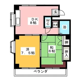リバーハイム711【4階】の間取り