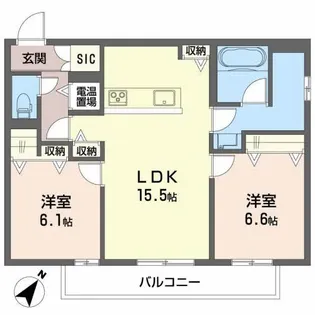 リラコート【1階】の間取り