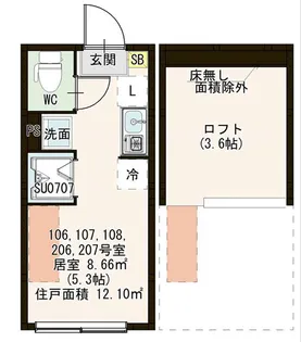 Azur井荻【1階】の間取り