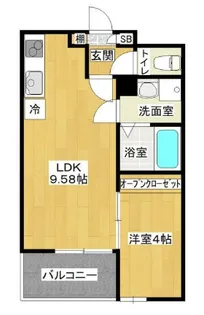 ラフィーノ八乙女【3階】の間取り