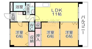 センチュリー中央【1階】の間取り
