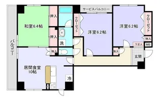 マルソ松ケ谷【9階】の間取り