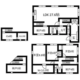 大阪府吹田市佐井寺南が丘【一戸建】の間取り